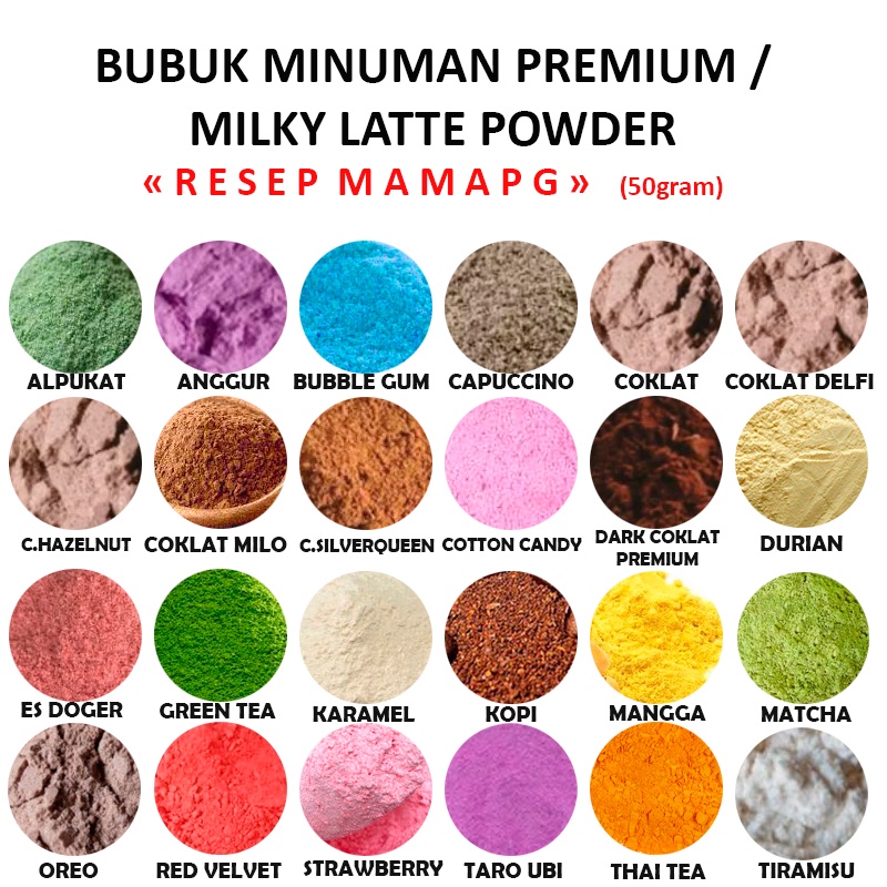 Jual PREMIUM DRINK POWDER / BUBUK MINUMAN PREMIUM 50 GR / BUBUK MINUMAN ...