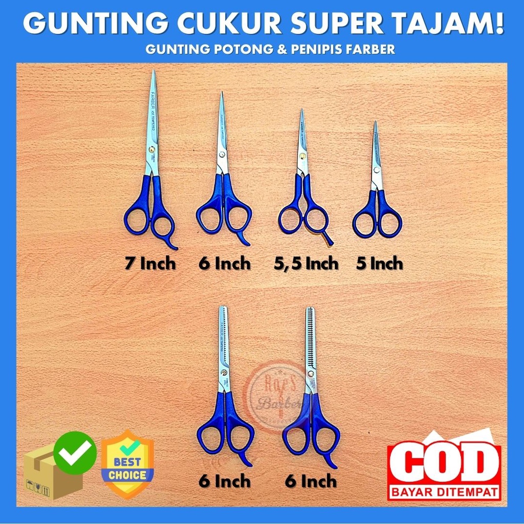Jual Alat Cukur Rambut Farber Ice Tempered Original Gunting Cukur ...