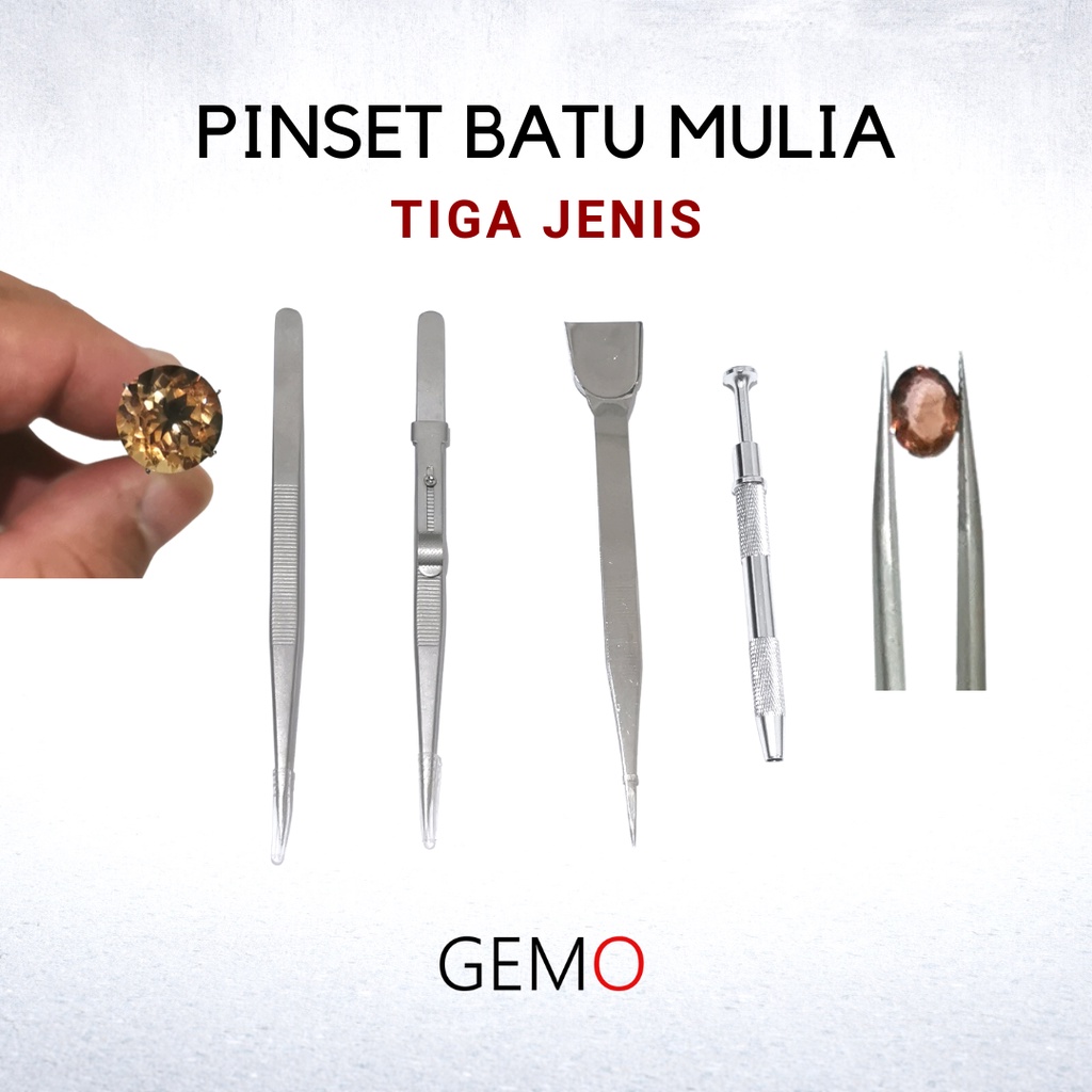 Jual Pinset Penjepit Batu Mulia Akik Intan Berlian Diamond Gemstone Tweezer Cocok Untuk Toko