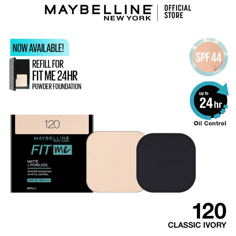 Jual Maybelline Fit Me 24HR Oil Control Powder Foundation Refill ...