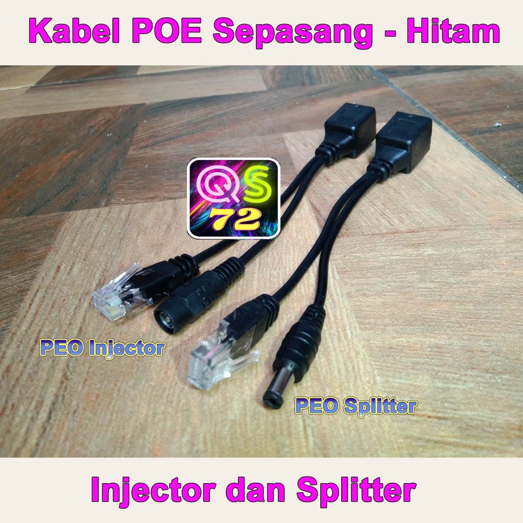Jual Kabel POE Injector dan Splitter - Hitam | Shopee Indonesia