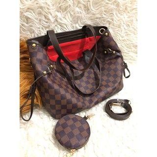 Jual LV Neverfull Small 28 cm ada Serial Number Tas Tote Bag Louis Vuitton  Damier Lentur