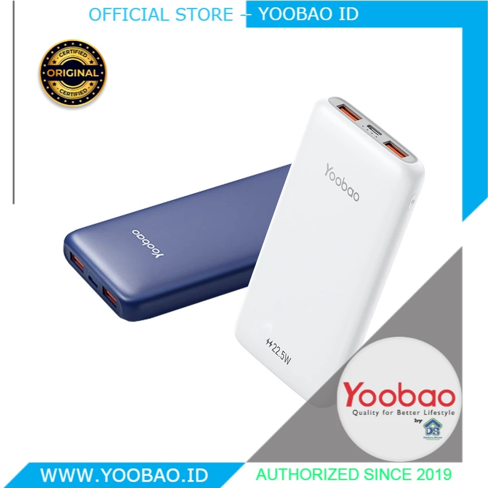 Yoobao Powerbank - D10Q PowerDesire - 10000mAh - 37Wh - Super Slim - 22.5W Quick Charge - Power Delivery 3.0