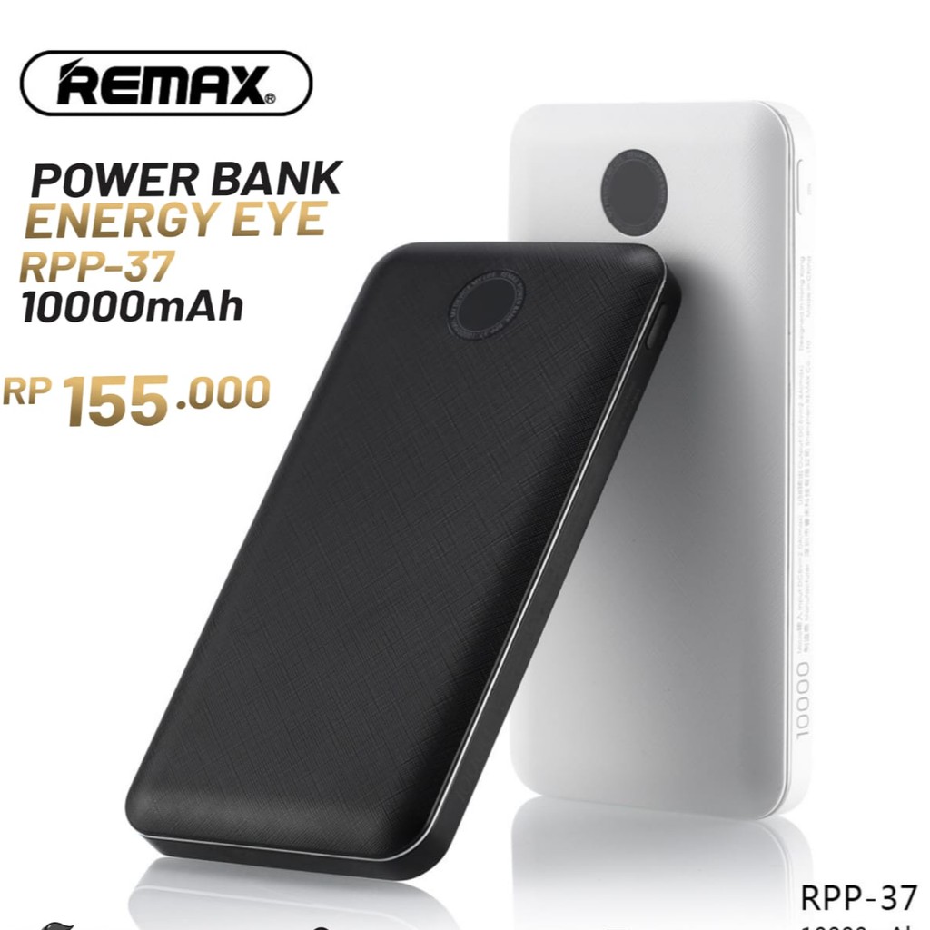 Jual POWER BANK REMAX ENERGY EYE RPP-37 10000mAh ORIGINAL GARANSI ...