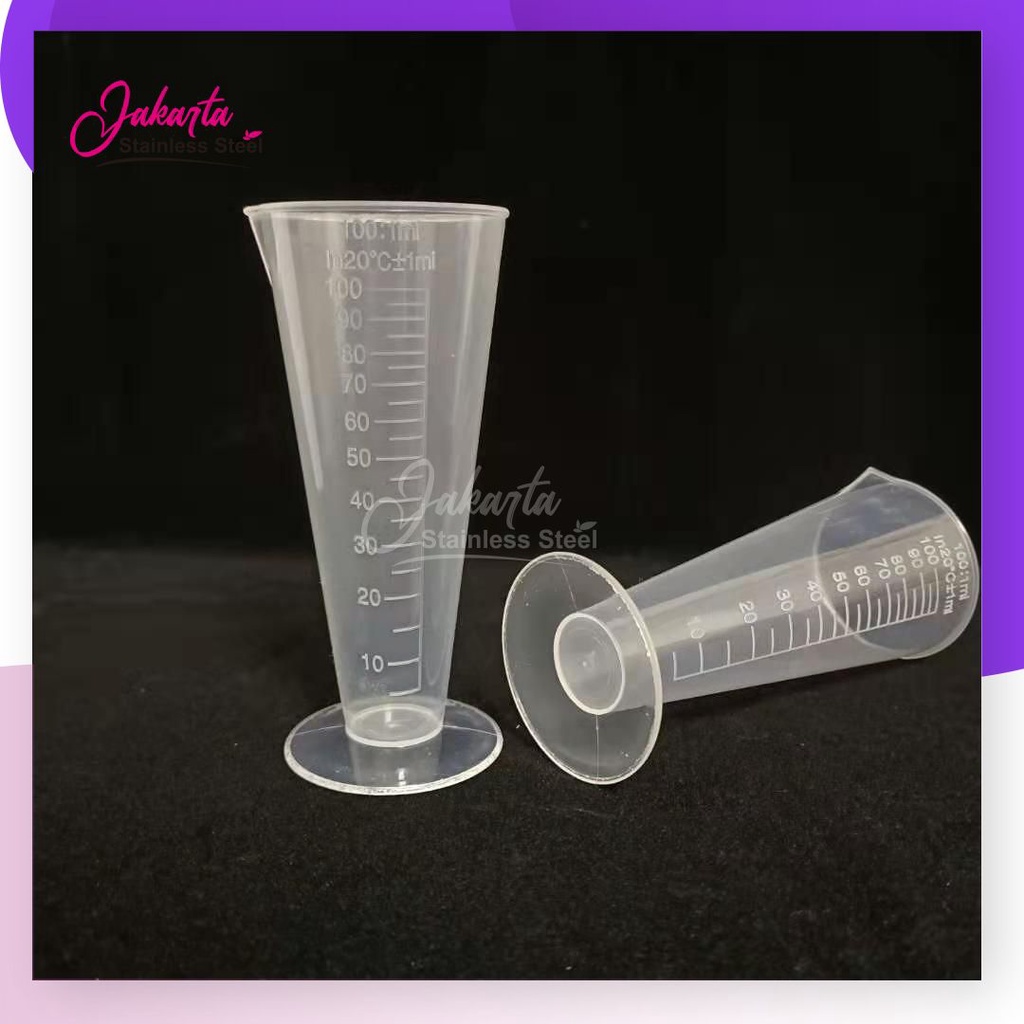 Jual Jss Gelas Ukur Takar 100ml Plastik Bening Transparan Measuring Cup Plastic Beaker 6989