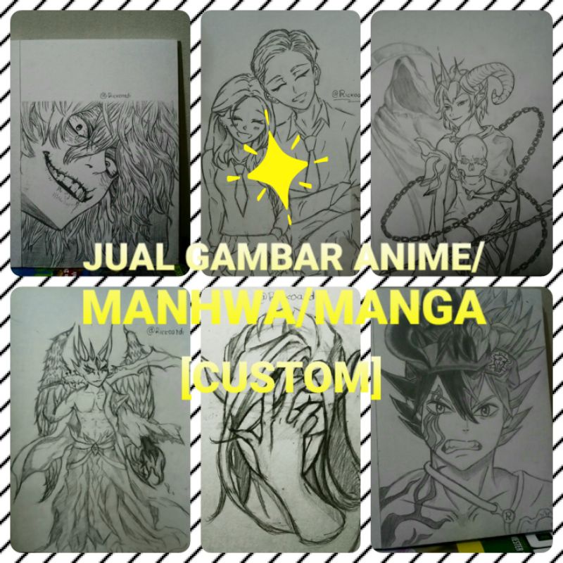 Jual [CUSTOM] Gambar Anime Sketchbook A5 | Shopee Indonesia