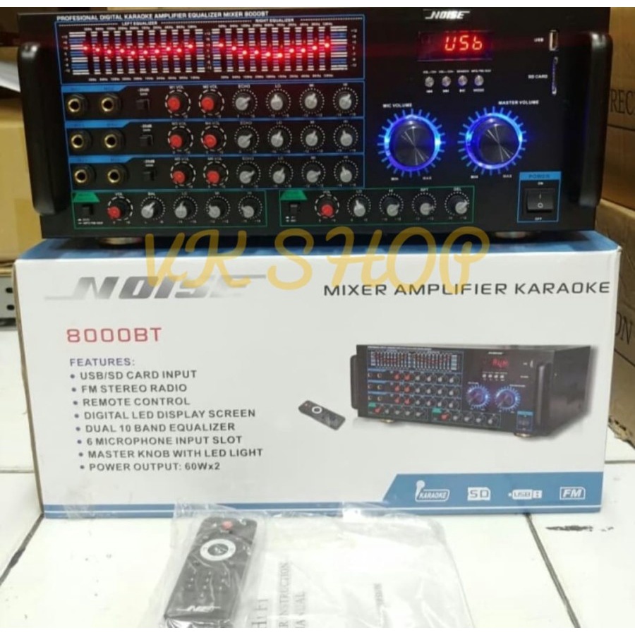 Jual MIXER AMPLIFIER NOISE 8000 BT / 8000BT ORIGINAL BT USB SD CARD ...