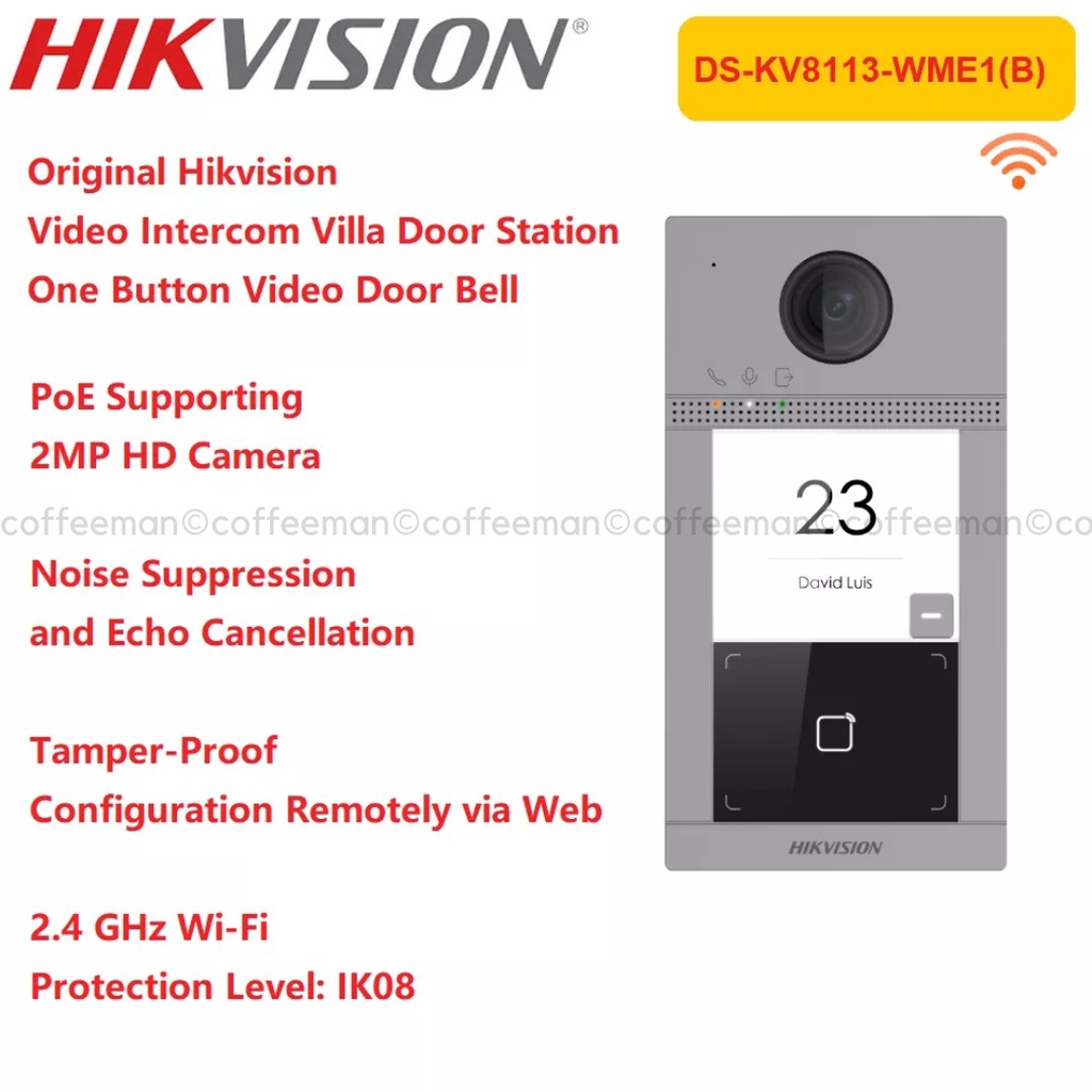 Jual HIKVISION IP VIDEO INTERCOM / VILLA DOOR STATION DS-KV8113-WME1 ...