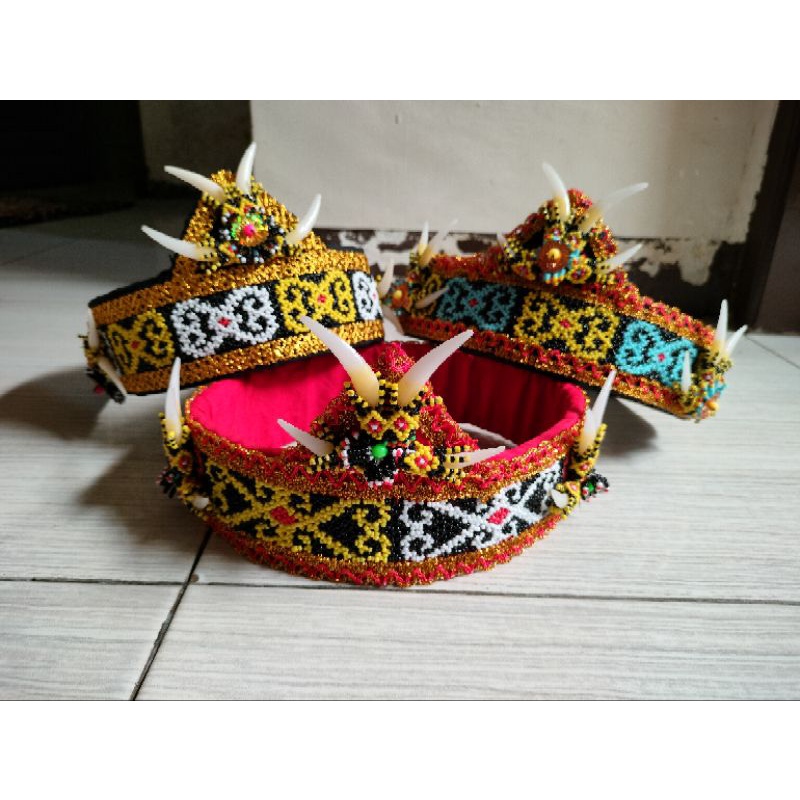 Jual Topi Dayak Dewasa Mahkota Suku Dayak Mahkota Dayak Hiasan Kepala Tari Dayak Mahkota Borneo 0407