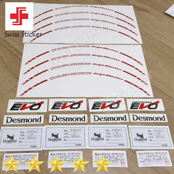 Jual Promo Stiker velg Desmond Regamaster Evo full set Elegan | Shopee ...