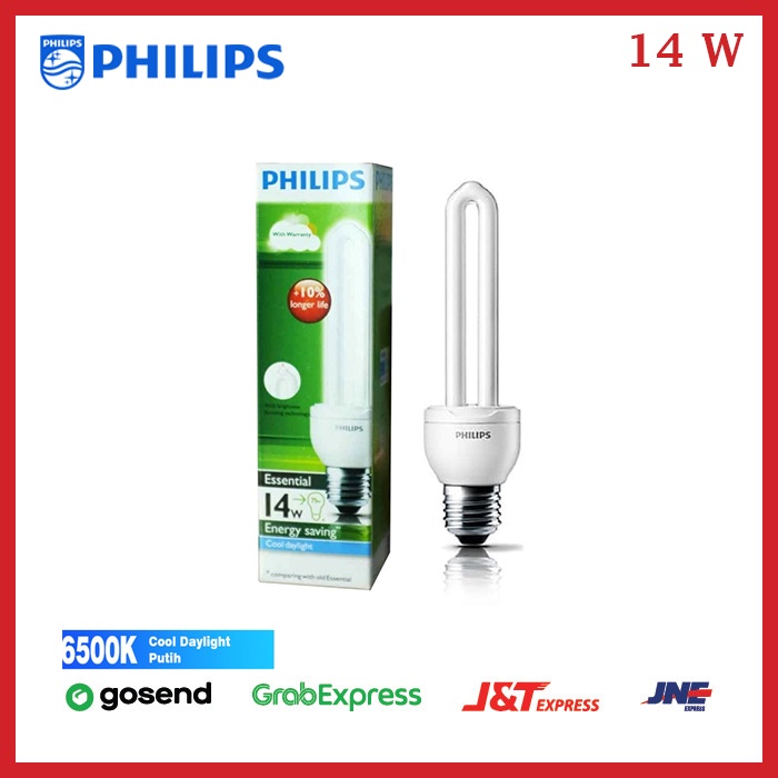 Jual Lampu Philips Essential 14 Watt Putih 14 W 14watt 14w Shopee