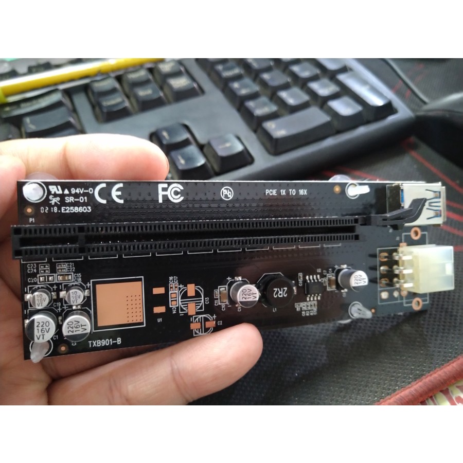 Jual PCI-E PCIE Express Riser Card 1x to 16x USB 3.0 RISER | Shopee ...