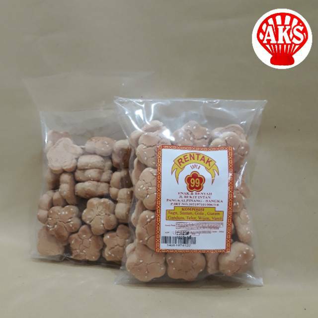 Jual Kue Rintak cap 99 (250gr) makanan khas Bangka Akwet Snack | Shopee ...