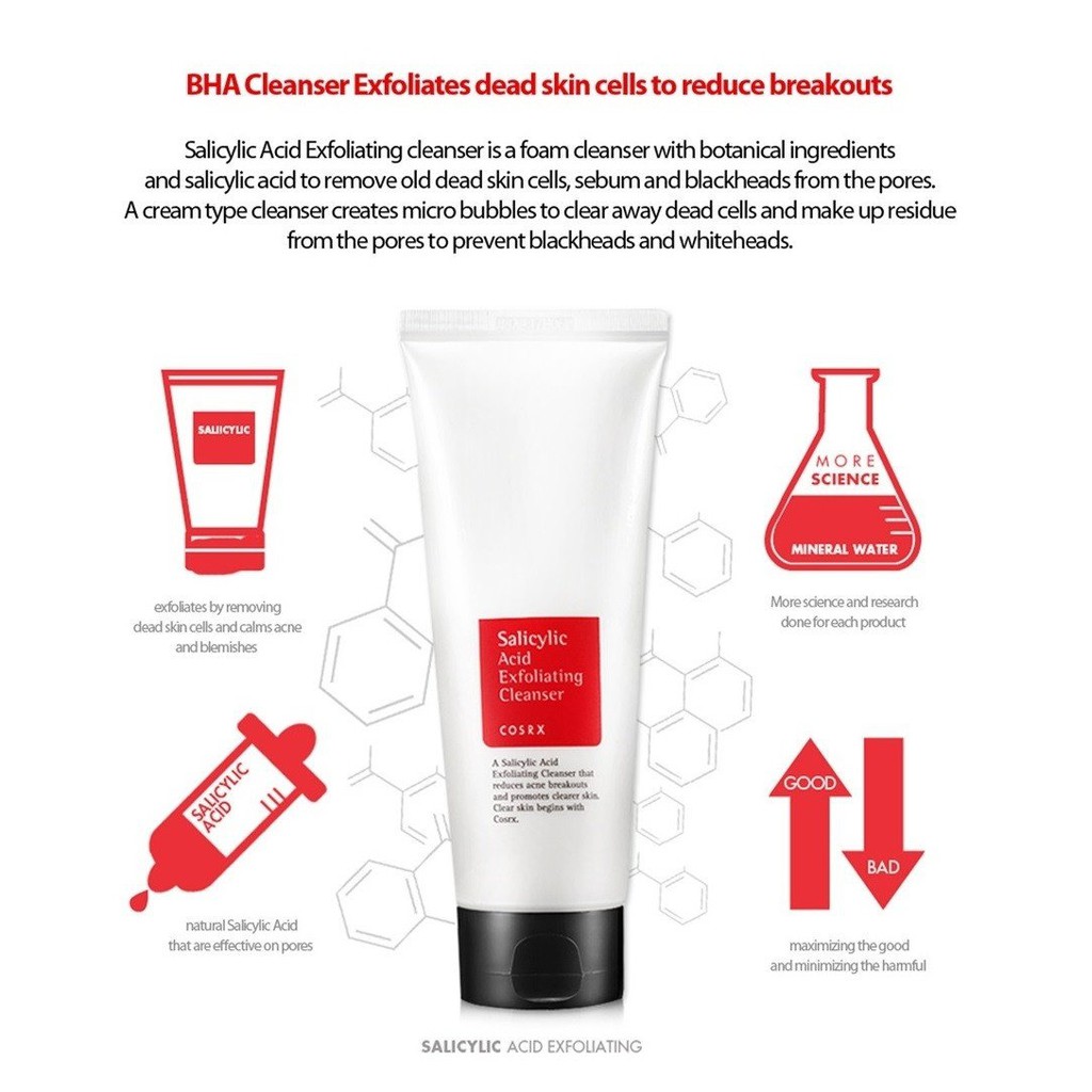 Jual COSRX Salicylic Acid Exfoliating Cleanser 150ml Shopee Indonesia