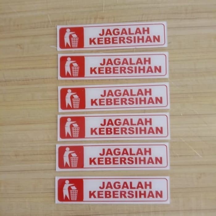 Jual Sign Akrilik Jagalah Kebersihan Uk 4 5x19 5cm Rambu Peringatan