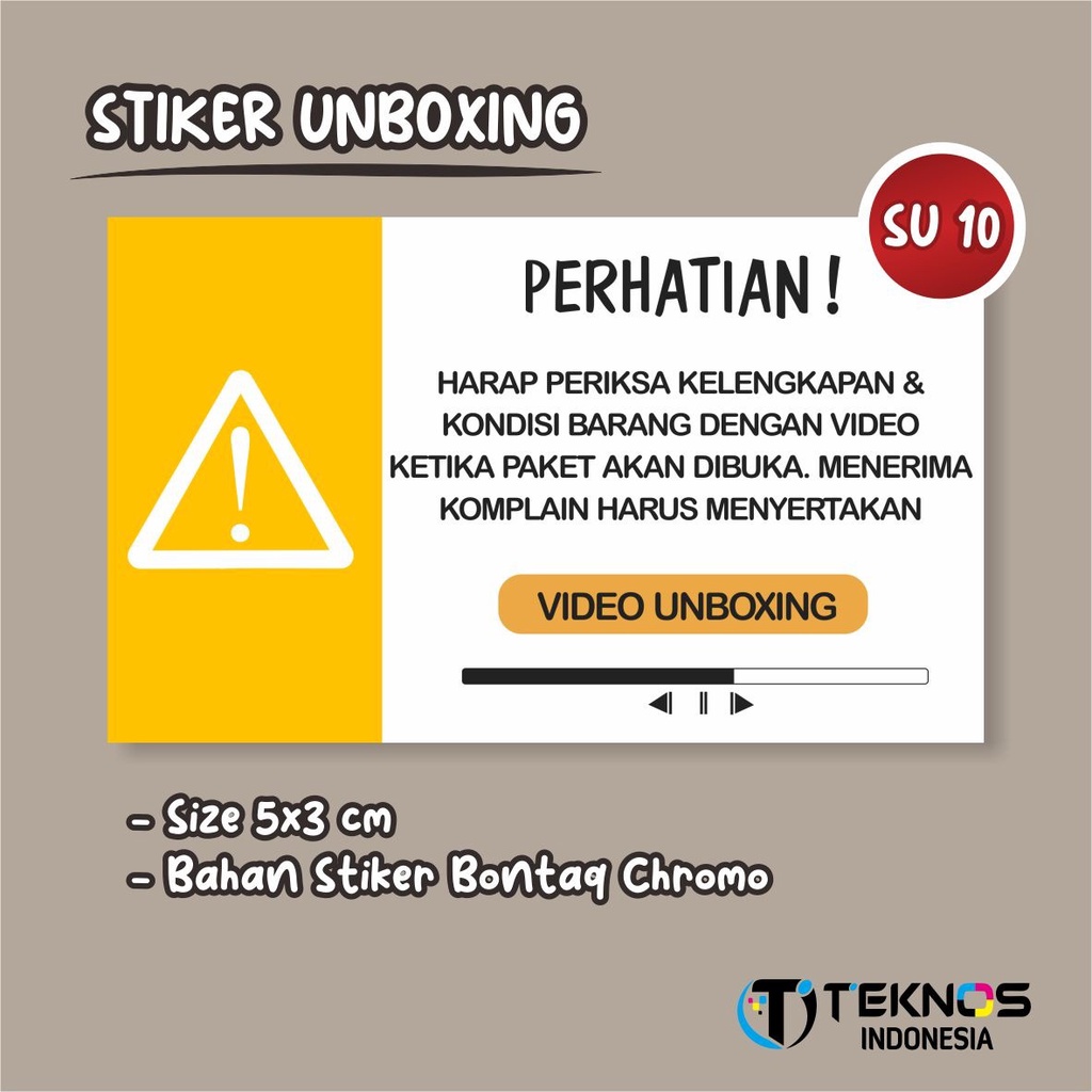 Jual Sticker Peringatan Buka Paket Stiker Label Video Unboxing Ready Shopee Indonesia