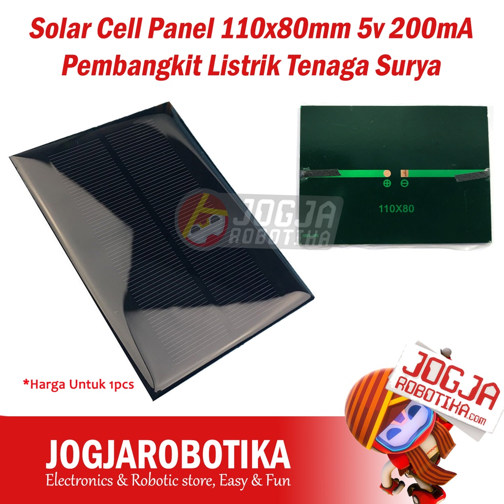 Jual Solar Cell Panel 110x80mm 5v 200mA Pembangkit Listrik Tenaga Surya ...