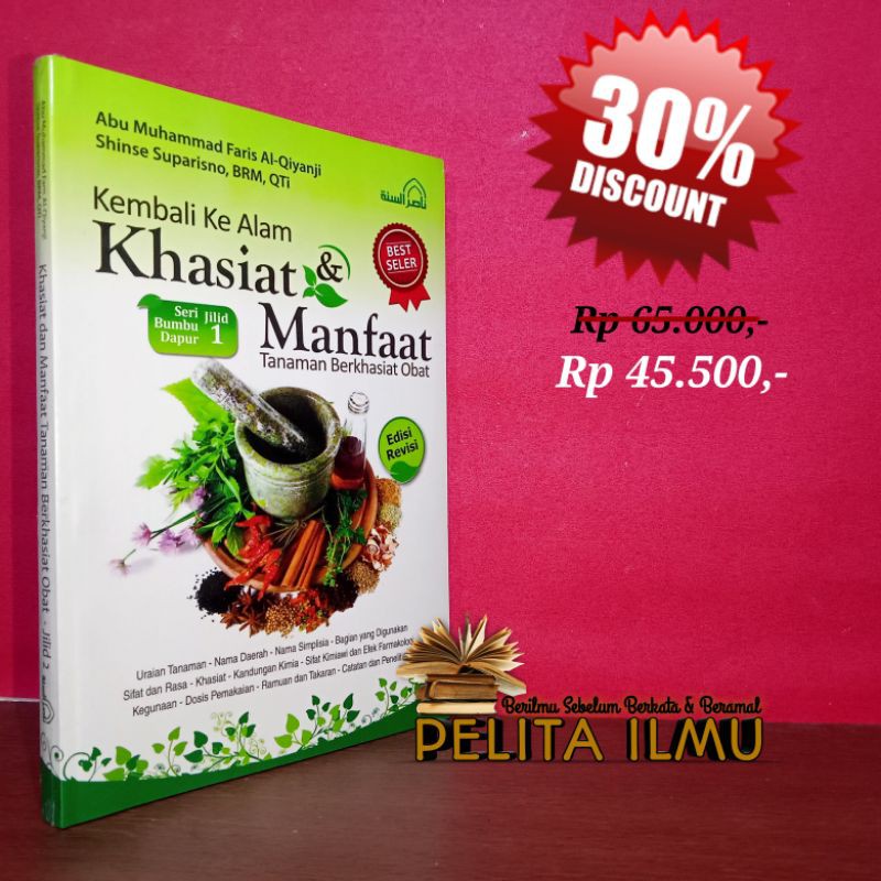 Jual Buku Kembali Ke Alam - Khasiat Dan Manfaat Tanaman Berkhasiat Obat ...