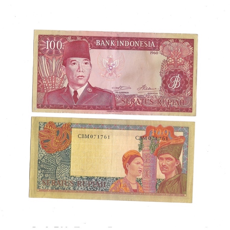 Jual Uang Kuno Indonesia 100 Rupiah 1960 Seri Soekarno Shopee Indonesia