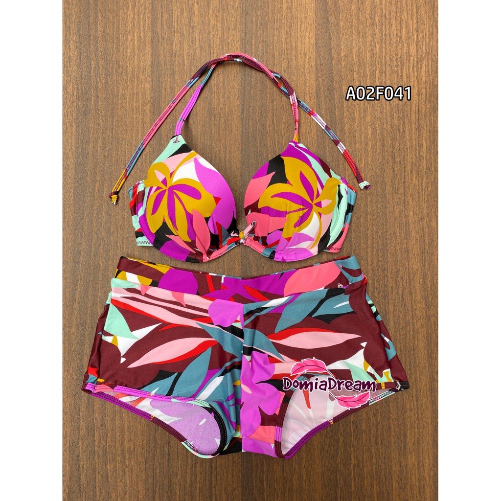 Jual Bikini Segitiga Celana Boxer Motif Bunga Violet | Shopee Indonesia
