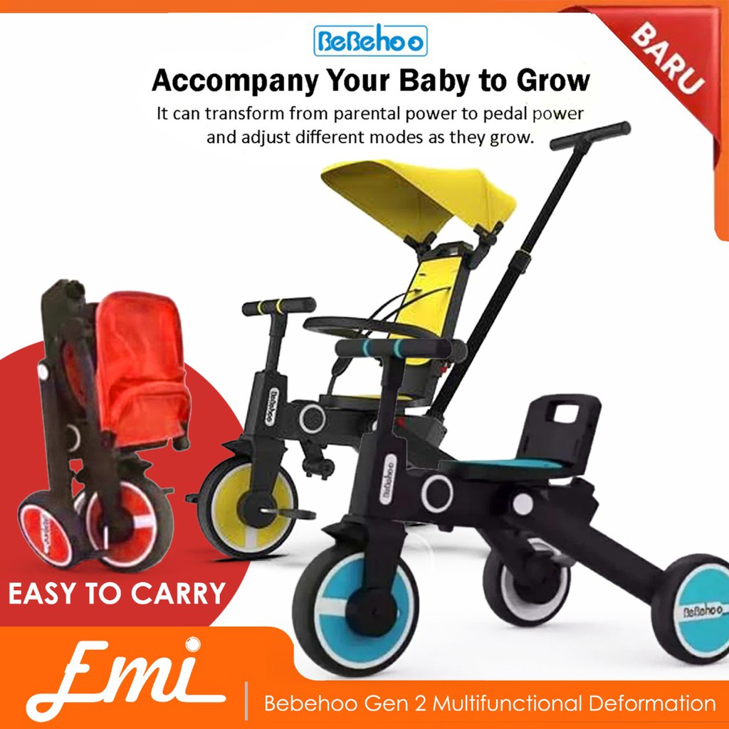 Jual Sepeda Anak Roda Tiga Bebehoo 3 in 1 Gen 2 Pro Baby Stroller ...