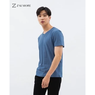 Zalmore Basic Men Vneck T-Shirt Premium Cotton - Kaos Polos Pria