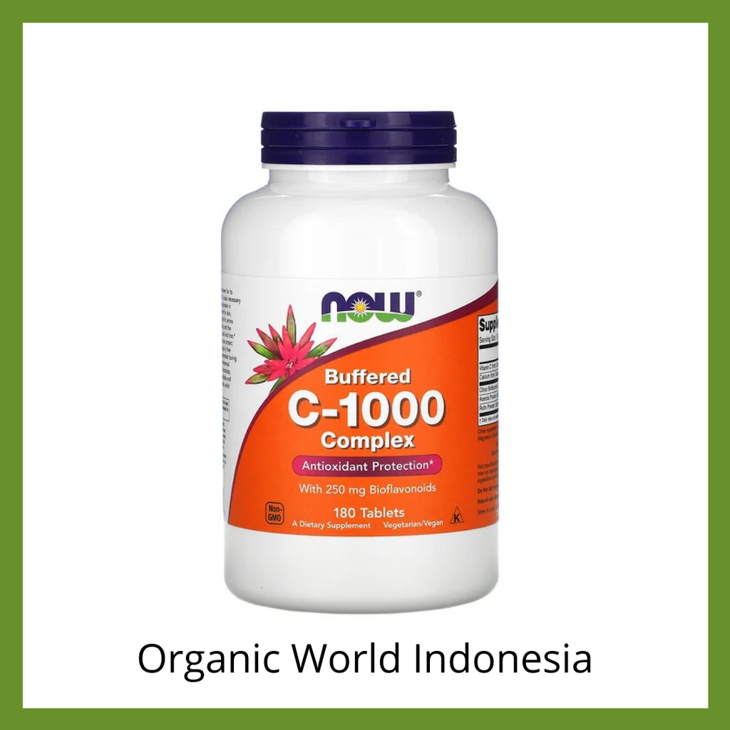 Jual NOW FOODS Buffered C1000 Complex 180 Tablets VITAMIN IMUNITAS