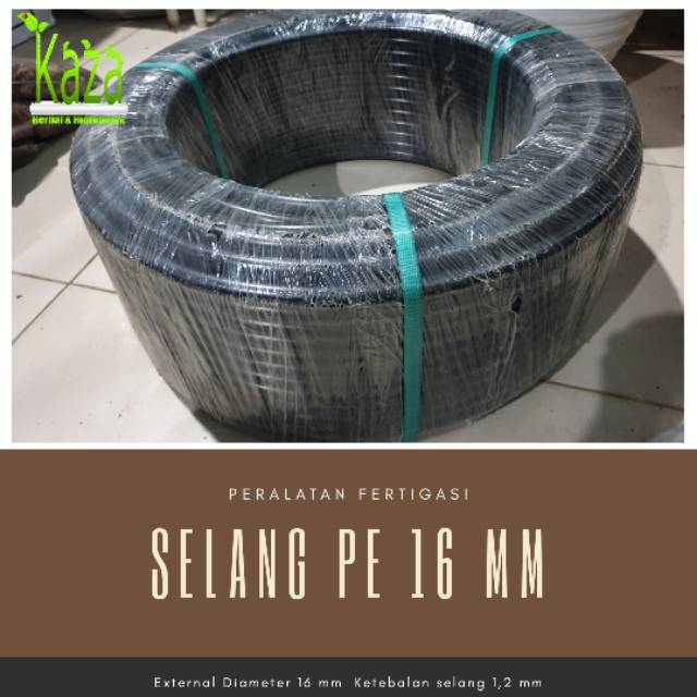 Selang PE 16 mm Per Meter - Fertigasi Irigasi Sistem Drip Tetes Hidroponik