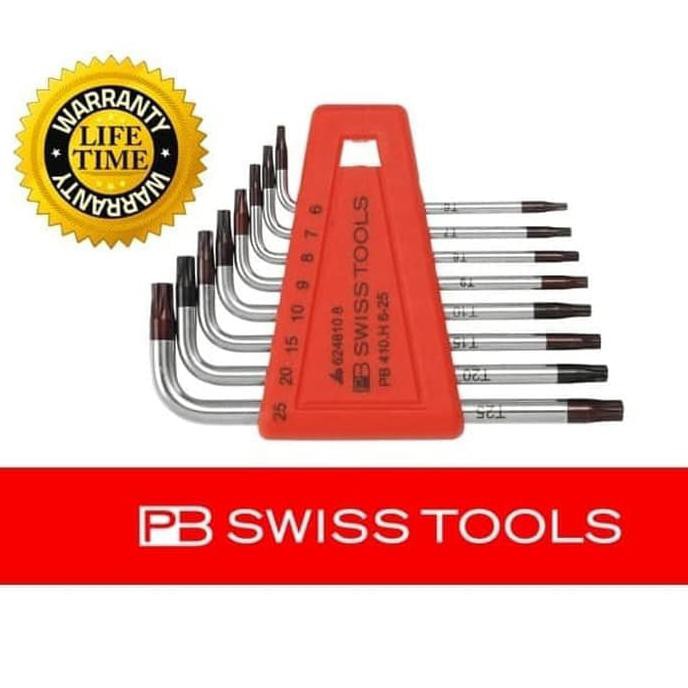 PB Swiss Tools Torx Rainbow Pen Wrench – T6 To T25 – Short, Compact, Made In Switzerland