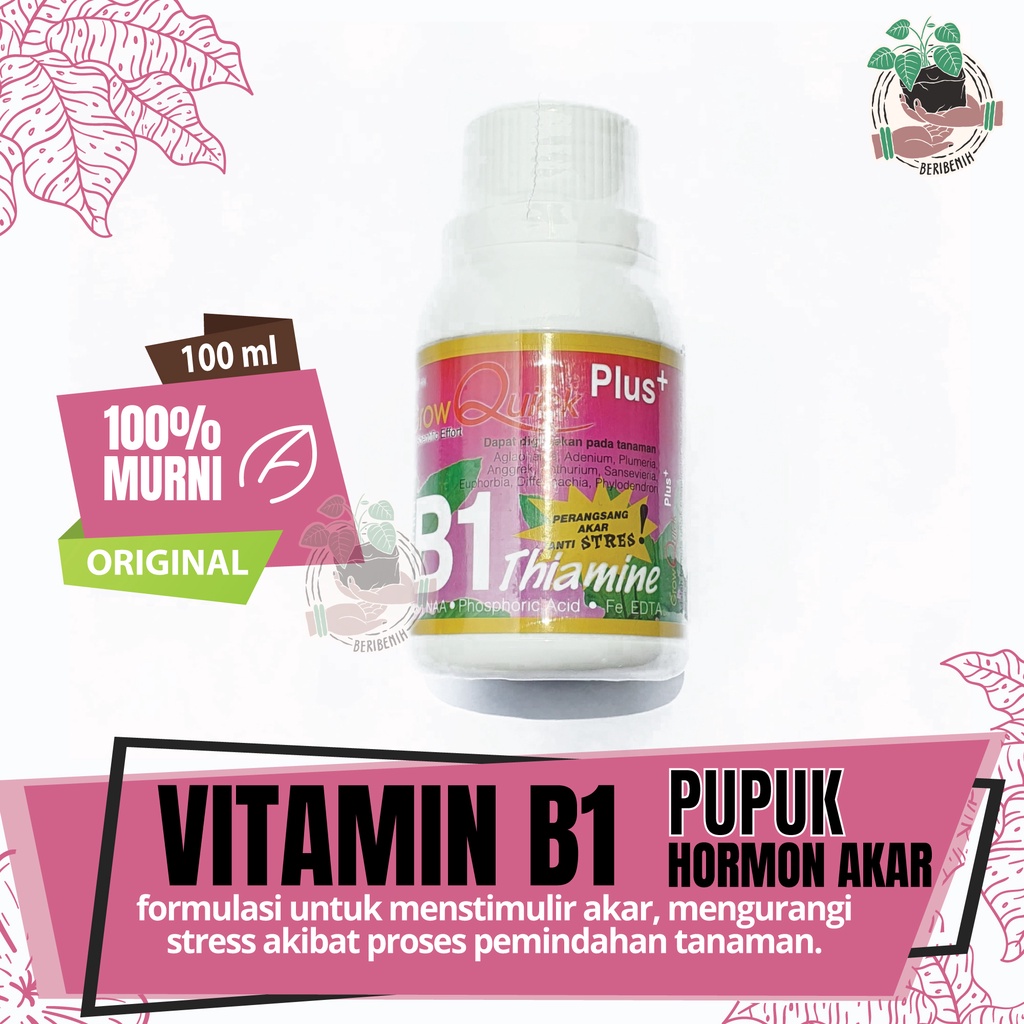 Jual Pupuk Vitamin B1 Plus Grow Quick Penyubur Akar Anti Stres Tanaman ...