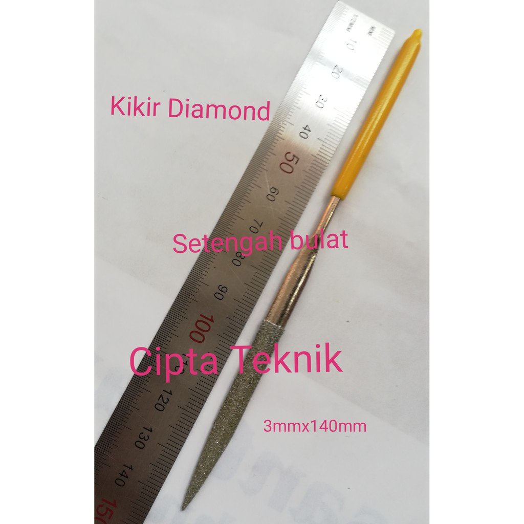 Jual Kikir Diamond Setengah Bulat 3mmx140mm Kikir Intan 1 2 Bulat 3 Mm