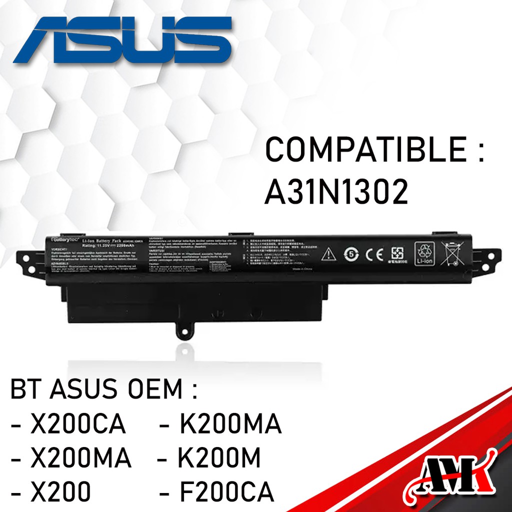 Jual Baterai Laptop / Batrai / Battery Asus X200 Series X200CA X200MA