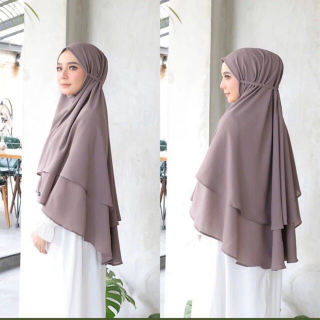 Jual Bergo jumbo 2 layer / bergo big size / bergo maryam jumbo / bergo ...