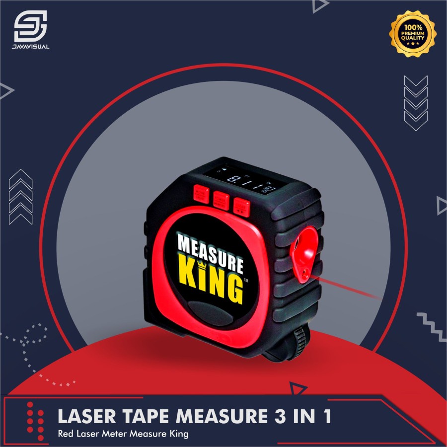 Jual Meteran Laser Digital Measure King Digital 3in1 Roller Cord Sonic ...