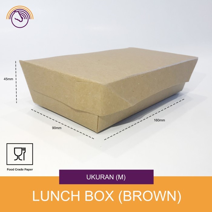 Jual Lunch box Paper - Kotak makanan kertas - Kraft Size M | Shopee ...