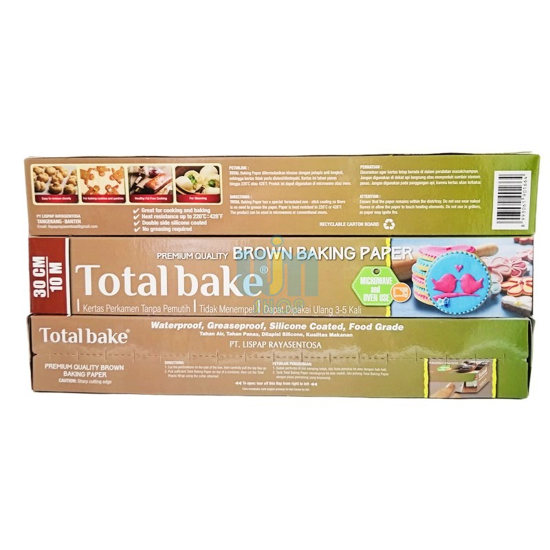 Jual Kertas Roti Coklat TOTAL Brown Baking Paper 30cm x 10 m Roll ...