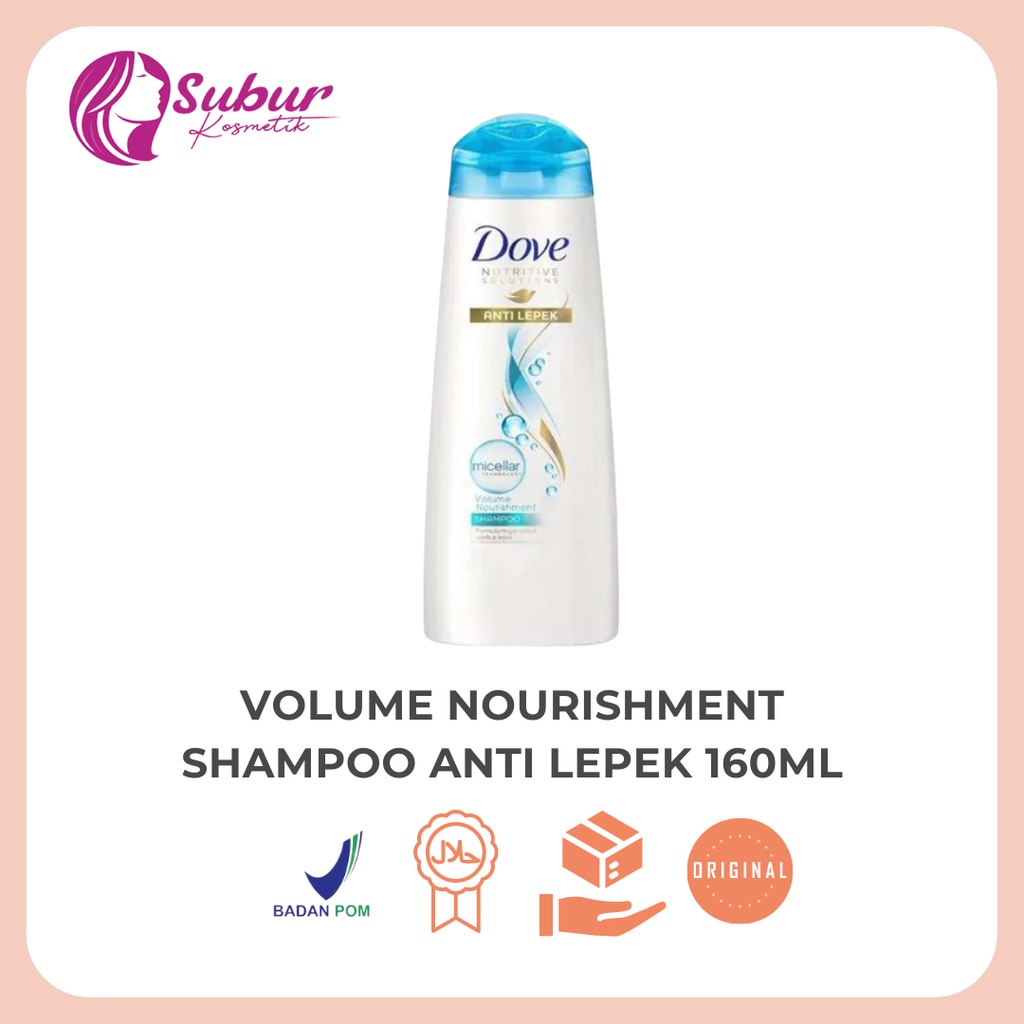 Jual Dove Volume Nourishment Shampoo Anti Lepek 160Ml Shopee Indonesia
