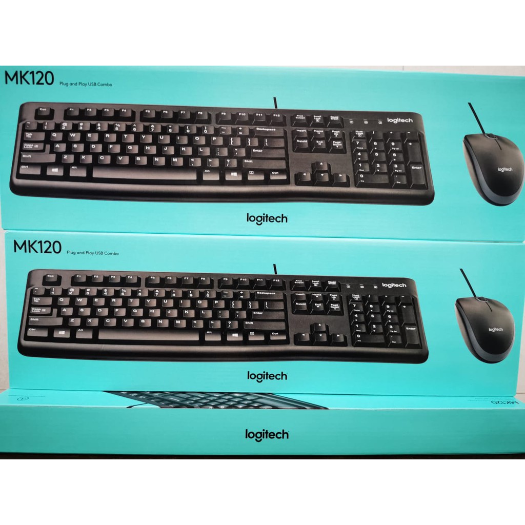 Jual LOGITECH MK120 KEYBOARD+MOUSE COMBO USB ORIGINAL | Shopee Indonesia