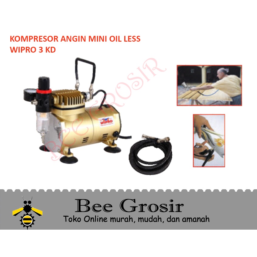 Jual Kompresor Angin Mini Oil Less Wipro 3KD | Shopee Indonesia