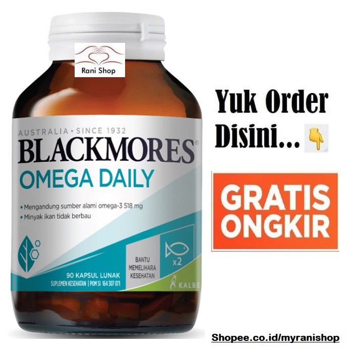 Jual Blackmores Omega Daily 90 Kapsul Vitamin Daya Tahan Tubuh Omega3