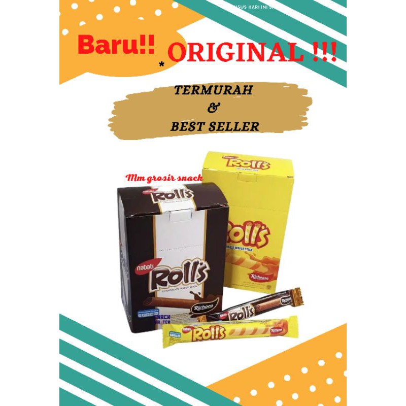 Jual Nabati Rolls Cheese Chocolate Wafer Stick Keju Isi 20pcs Shopee Indonesia