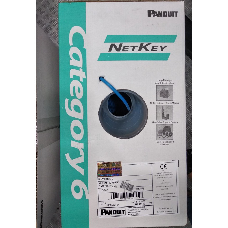 Jual Kabel Data UTP PANDUIT CAT6 NETKEY NUC6C04BU-C | Shopee Indonesia
