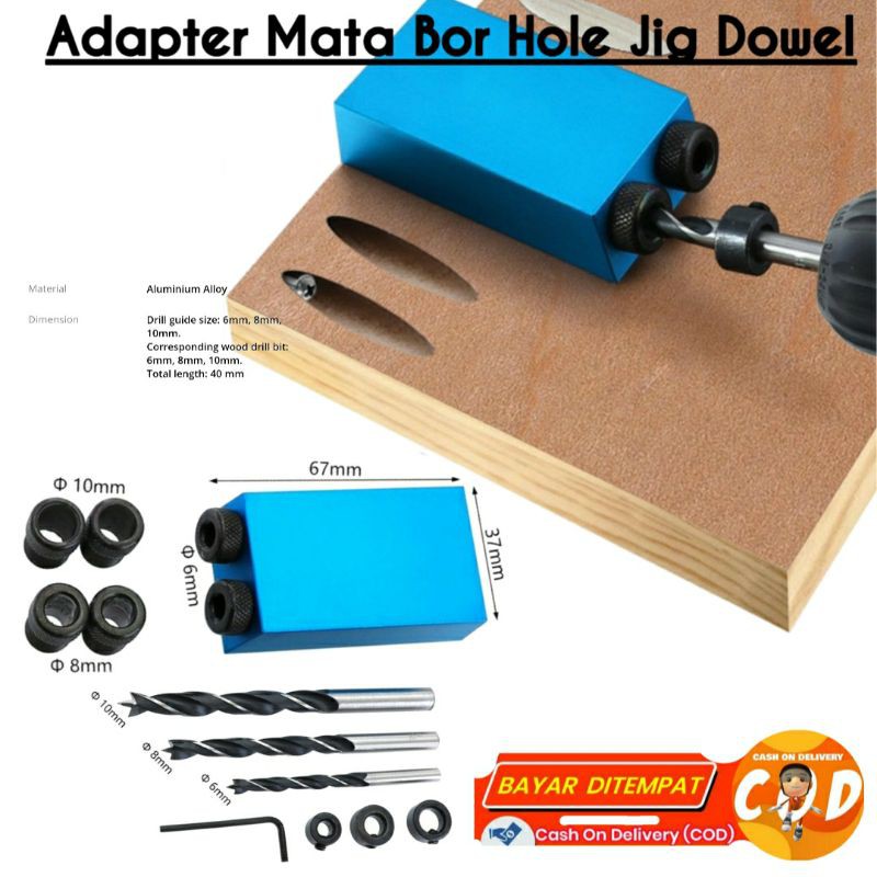 Jual Adapter Mata Bor Hole Jig Countersink Dowel Pembuat Lubang Baut
