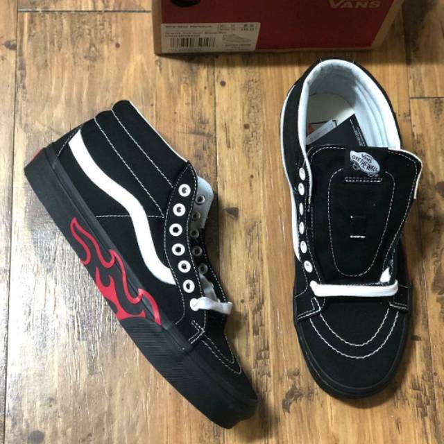 Vans sk8 mid discount flame