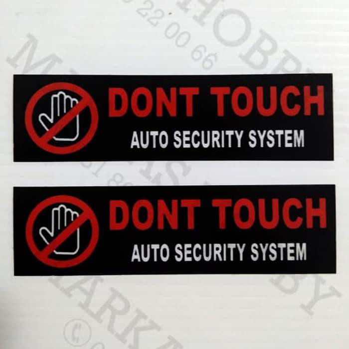 Jual Stiker / Sticker Alarm Don't Touch Security System | Shopee Indonesia