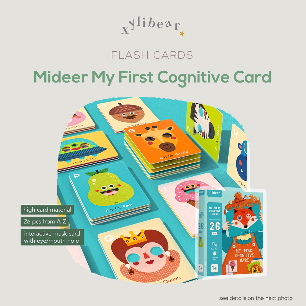 Jual Mideer My First Cognitive Card Flash Cards Learning Xylibear