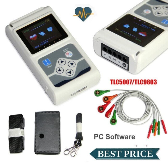Jual TLC9803 CONTEC 3 Channel Dynamic ECG System 24hours Holter ECG ...