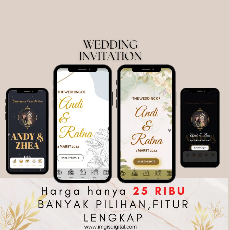 Jual Undangan Pernikahan Digital Undangan Digital Wedding