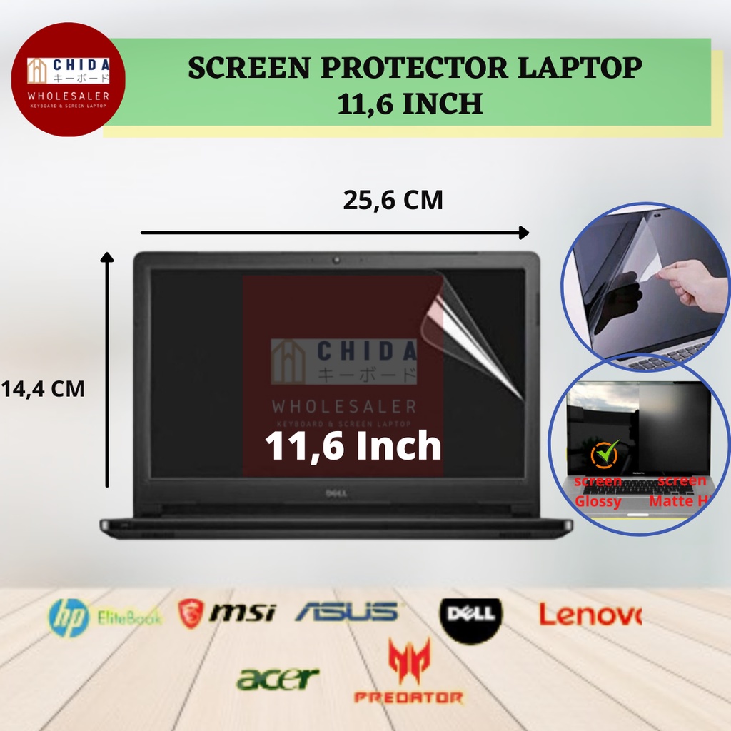 Jual Screen Protector Laptop Regular 11,6 Inch Series Glossy Shopee