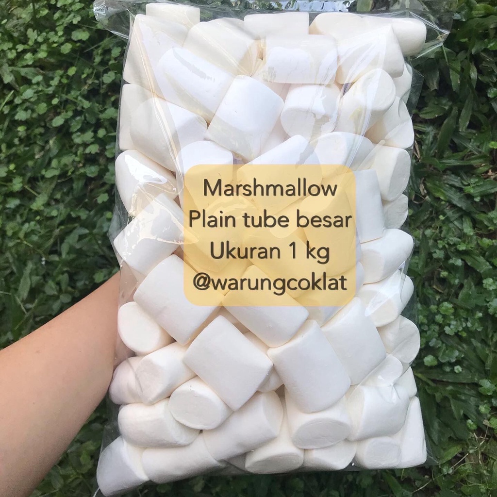 Jual Marshmallow kiloan 1 kg Marshmallow Tube Mega Marshmallow Mallow Plain Marshmallow